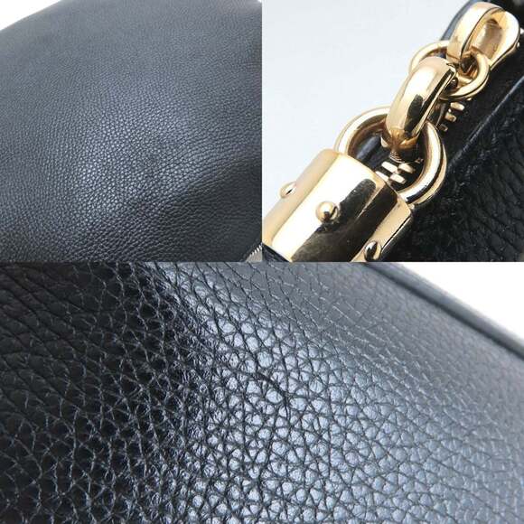 GUCCI Black Leather Shoulder Bag - Picture 5 of 10